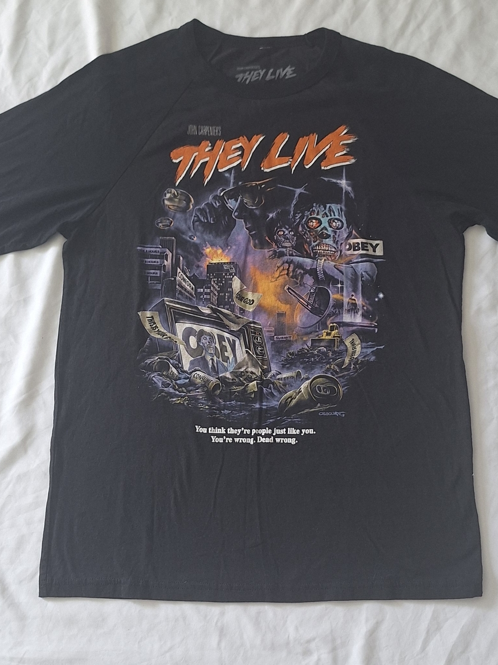 Fright Rags They Live John Carpenters Black Long Sleeve Size L